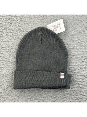 Topo Designs Wool Blend Beanie Light Gray Heather One Size Winter Cap